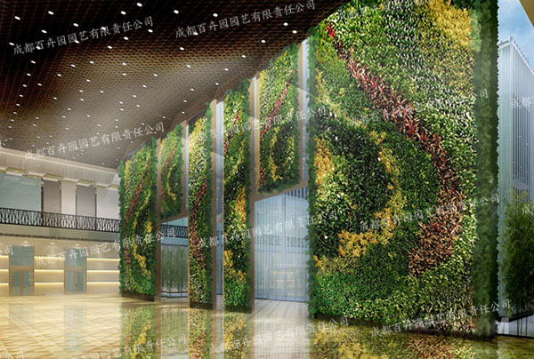 立体植物墙设计绿植墙制作案例效果图