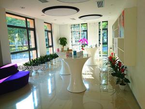 美容公司前厅花卉植物租赁租摆案例