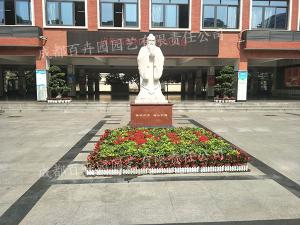 某学校成都花卉植物租摆案例