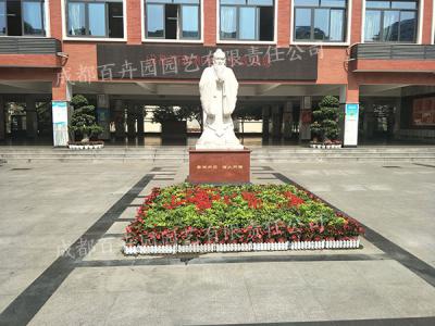 某学校成都花卉植物租摆案例