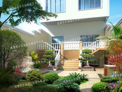 别墅花园景观设计案例效果图