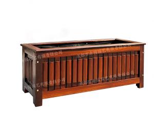  成都绿化植物租摆-防腐木花箱